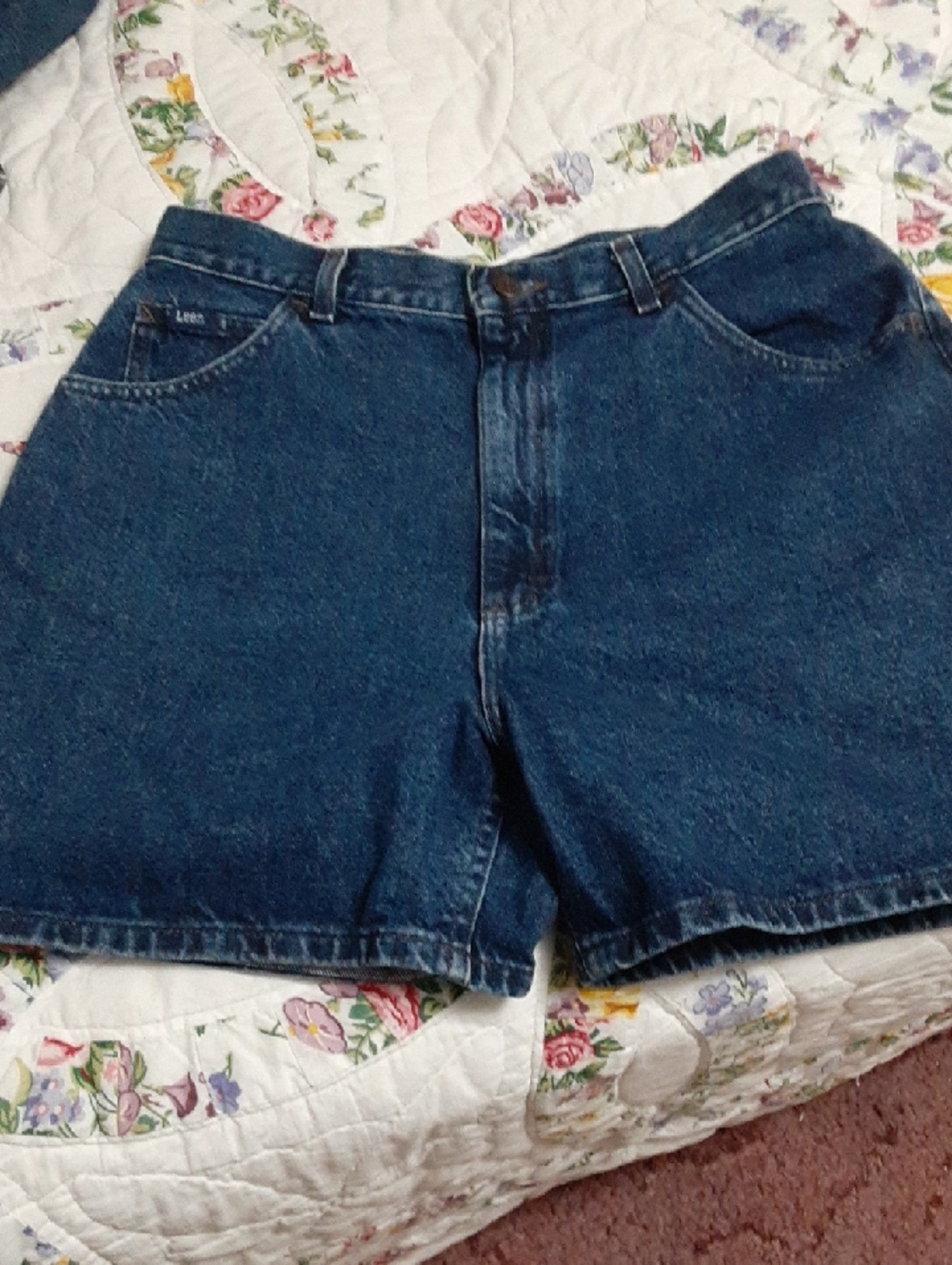 Lee Women's Dark Blue Denim Shorts